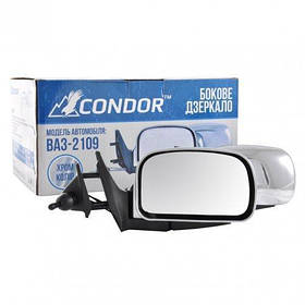 Бічні дзеркала ВАЗ 2109 / ВАЗ 2108 / ВАЗ2113 /ВАЗ 2114 /ВАЗ 2115 хром Condor K1094 (кт.)