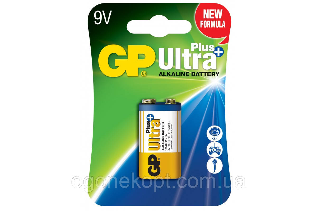 GP UltraPlus+alkaline 6LF22 1604AUP-U1 крона 9.V