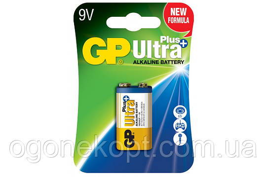 GP UltraPlus+alkaline 6LF22 1604AUP-U1 крона 9.V, фото 1