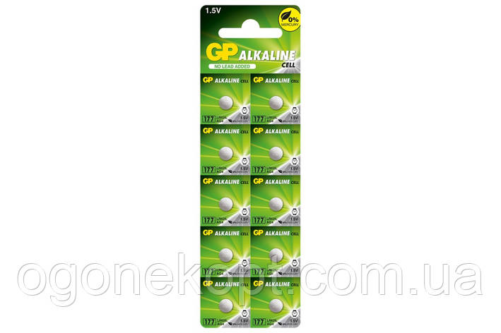Батарейки GP - Alkaline Cell GP AG4, 177-U10, LR626, SR66,377 1.5V, фото 1