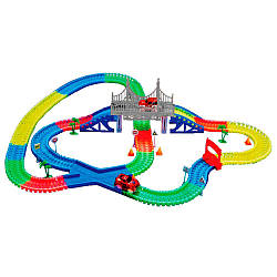Дитяча іграшкова залізниця Magic Tracks 360 деталей + 2 машинки Mega Set