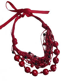 Намисто в етно-кораловому стилі Погляд гуцулки (Українська біжутерія)