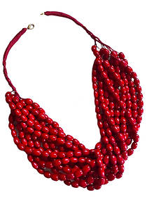 Намисто в кораловому стилі Лемківська ніжність  (Українська біжутерія)