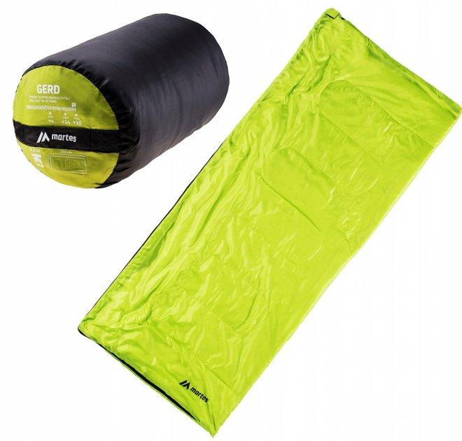 Спальний мішок Martes Gerd 180x75см Right Zip 200 г / м2 салатовий