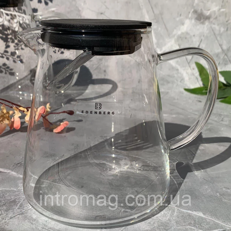 Чайник заварочный стеклянный 950 мл Edenberg EB-19043 / Чайник - заварник для заварки чая термостекло - фото 4 - id-p1497236378