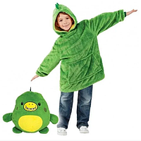 Детская толстовка-игрушка Huggle Pets Ultra Plus Hoodie -Зеленый / Кофта-игрушка / Мягкая игрушка-подушка