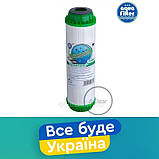 FCCBKDF - КАРТРИДЖ З АКТИВОВАНИМ ВУГІЛЛЯМ І ЗАСИПАННЯМ AQUAFILTER KDF, 1 шт, фото 3