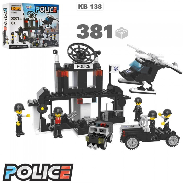 Конструктор Limo Toy KB 138 здание полиции, 381 деталь - фото 1 - id-p1591039172
