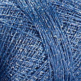 YarnArt CAMELLIA (Камелія) № 417 блакитний (Пряжа з металевими блистерами, нитки для в’язання), фото 2