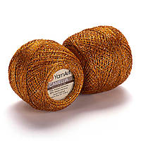 YarnArt CAMELLIA (Камелія) № 421 карамель (Пряжа з металевими блистерами, нитки для в’язання)