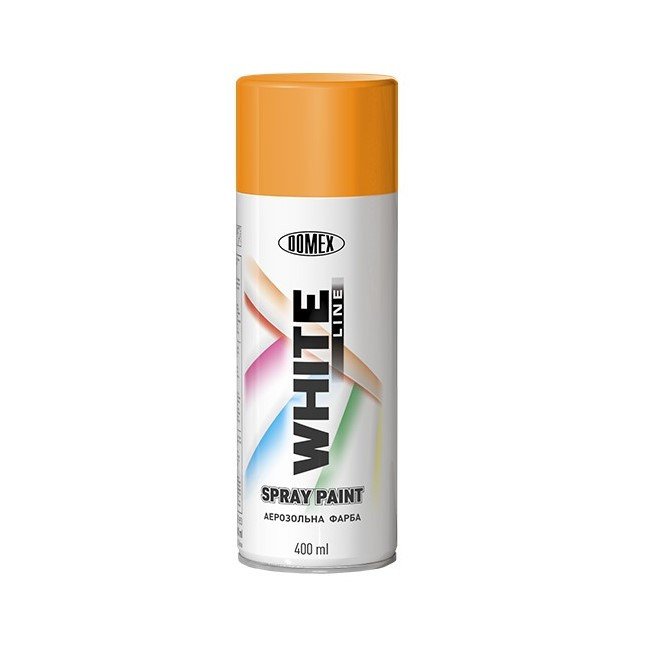 Акрилова аерозольна фарба Domex White Line RAL2004 Помаранчева 400 мл, фото 1