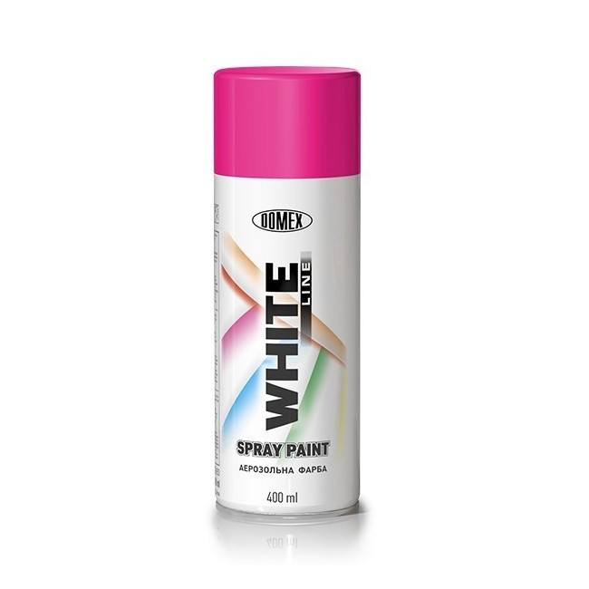 Акрилова аерозольна фарба Domex White Line RAL4003 Розова 400 мл, фото 1
