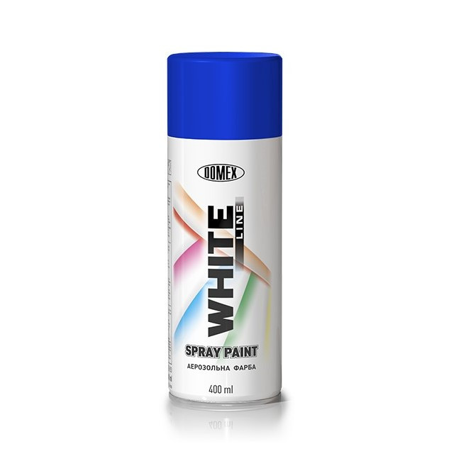 Акрилова аерозольна фарба Domex White Line RAL5017 Синя 400 мл, фото 1