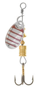 Блешня Wizard вертушка Perch 1 -2г Silver Red Stripe