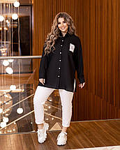 Рубашка-туніка з тонкого коттона яка виглядає дуже легко ніжно і жіночно великі розміри, фото 3