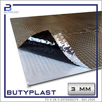 Виброизоляция Butyplast 3 мм, 500х600 мм, фольга 100 мкм