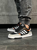 Чоловічі кросівки Adidas Drop Step Black Orange Адідас дроп степ чорні з помаранчевим демісезон, фото 6