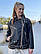 Жіноча чорна оверсайз куртка косуха з поясом 2022, фото 2