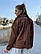 Жіноча чорна оверсайз куртка косуха з поясом 2022, фото 9