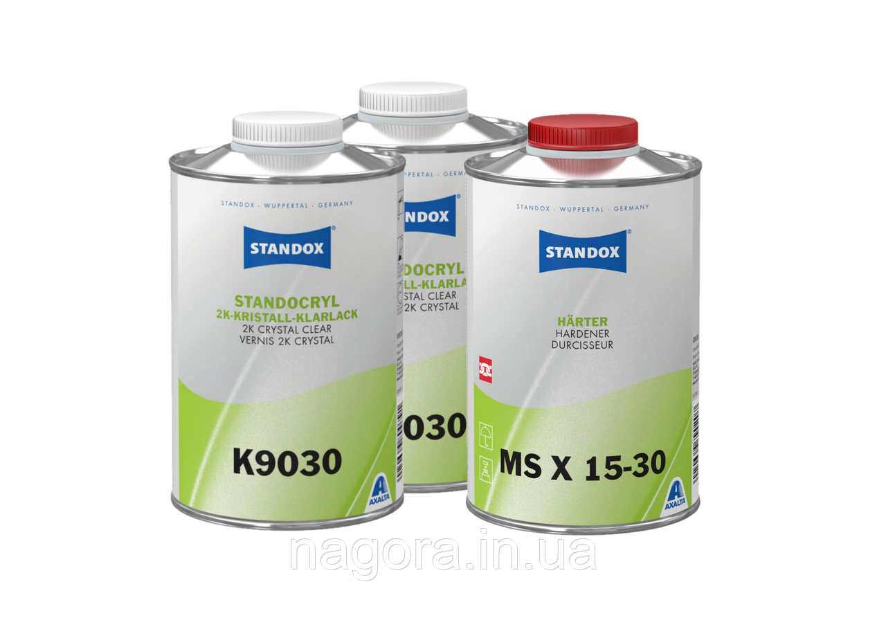 MS Лак прозорий STANDOX K9030 Kristall-Klarlack (2л. + затверджувач MS 1л.), фото 1