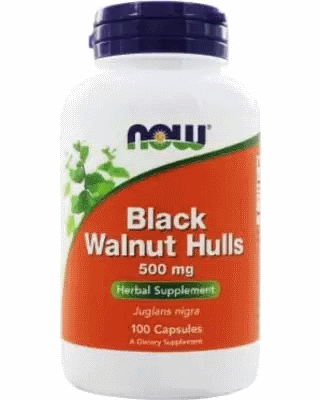 Чорний горіх Now Foods Black Walnut Hulls 500mg 100 caps