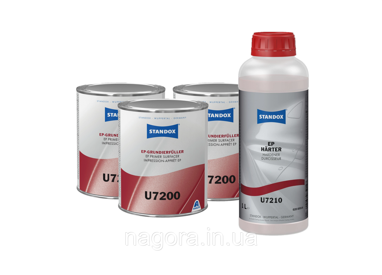 Епоксидний грунт-наповнювач STANDOX EP Grundierfueller U7200 3:1 (3 л) + EP-Haerter U7210 затверджувач (1л)