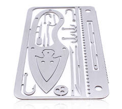 Мультитул кредитка виживальника Survival Multitool Card 17в1, фото 4