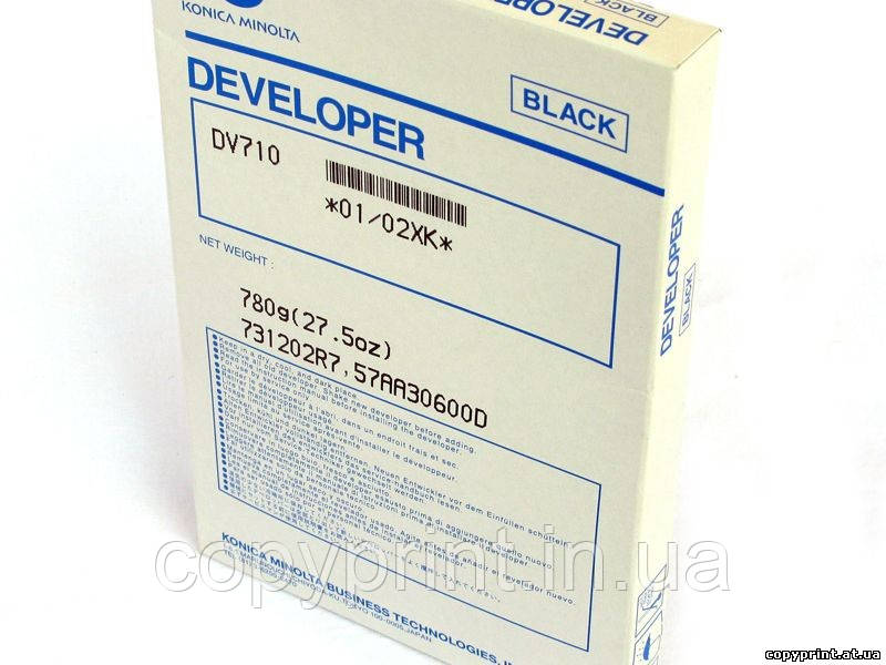 Девелопер (Developer) DV710 для Konica Minolta bizhub 600/750/601/751, ресурс 250 000 од ('02XK) оригінальний, фото 1