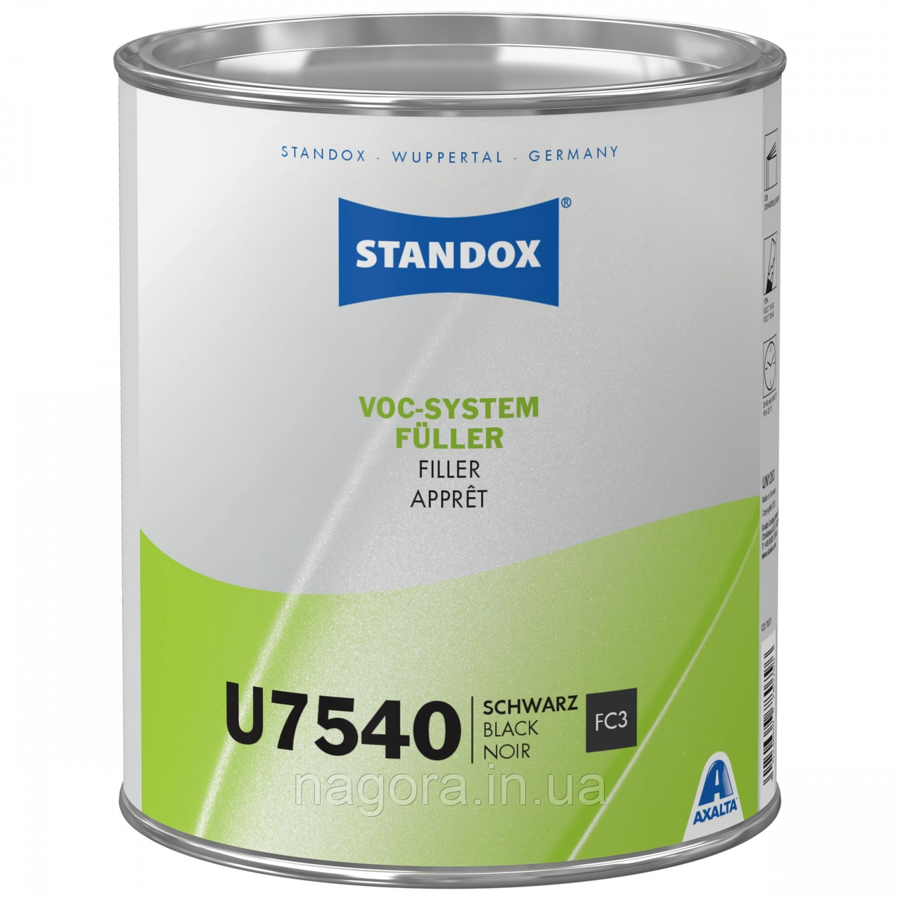Універсальний грунт-наповнювач Standox VOC System Filler U7540, чорний (3.5 л)