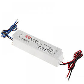 Блок питания MEAN WELL LPV-60-12 5A 12V DC 60W IP67 LED драйвер (вхід 90~264V AC / 127~370V DC)