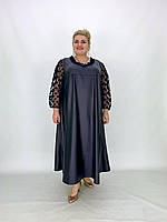 Святкове плаття "Валерія" великого розміру оверсайз вільне довге 66-68, 70-72, 74-76 батал