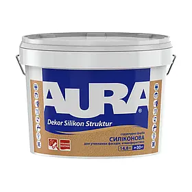 Силіконова структурна фарба Aura Dekor Silikon Struktur 14.8кг