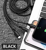 Кабель зарядки 3 в 1 для телефону MicroUSB, Туре-С, Кабель та дріт, Кабелі для електроніки