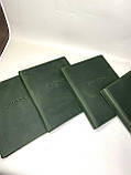 Шкіряна папка для паперів А4 "НА ПІДИСЬ" зелена, фото 4