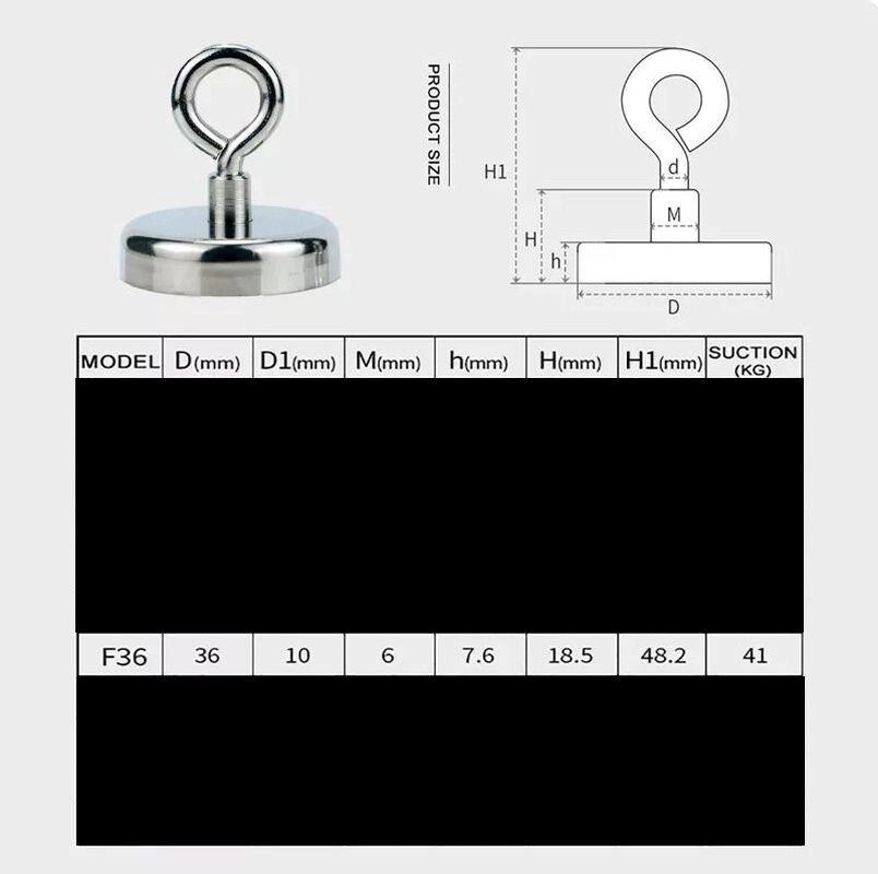 Поисковый магнит F36 до 41 кг - фото 5 - id-p1591201169