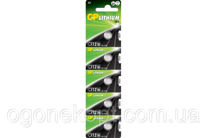 Батарейка GP LITHIUM CR1216 CR1216-U5, фото 1