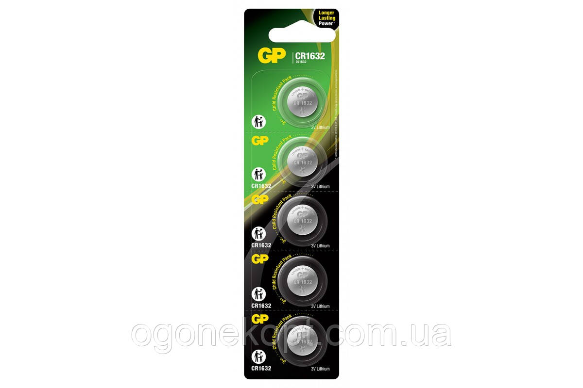 Батарейки GP — Lithium Cell CR1632 CR1632-U5 Li-Ion 3V