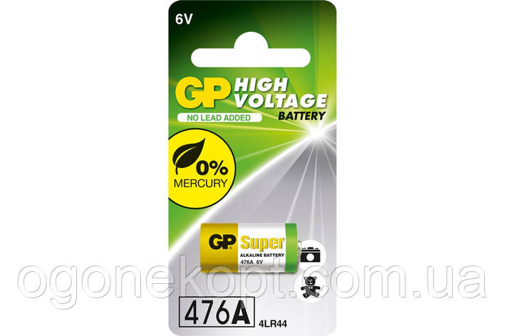 Батарейки GP - High Voltage Battery 476A / 4LR44 Alkaline 476A-U1 6V, фото 1