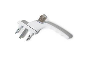 Ручка віконна PLANET Slim Line з ключем і вузькою розеткою 15мм біла