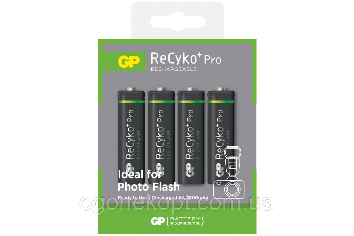 Акумуляторна батарейка GP ReCyko+ Pro Photo Flash 2700AAHCE-U4, 1.2V