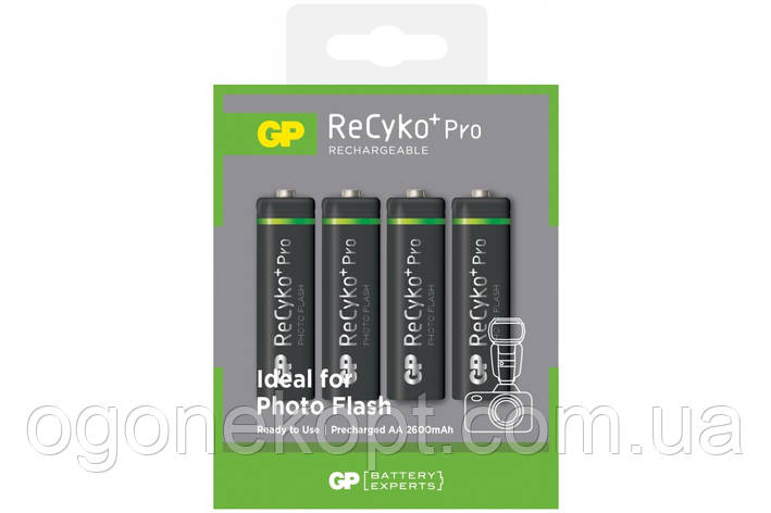 Акумуляторна батарейка GP ReCyko+ Pro Photo Flash 2700AAHCE-U4, 1.2V, фото 2