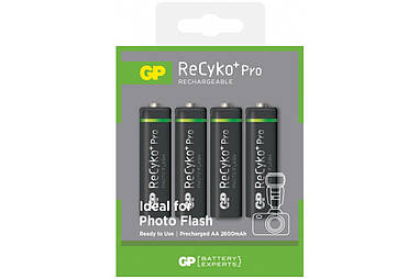 Акумуляторна батарейка GP ReCyko+ Pro Photo Flash 2700AAHCE-U4, 1.2V