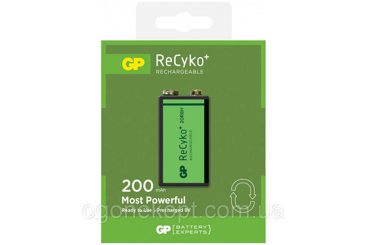 Акумуляторна батарейка GP ReCyko+ 200R8HBE-U1, 8.4V