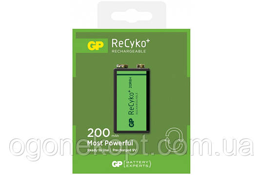 Акумуляторна батарейка GP ReCyko+ 200R8HBE-U1, 8.4V, фото 1