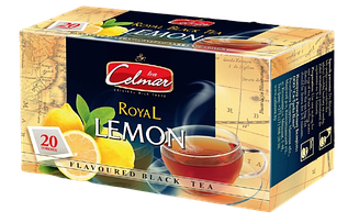 Чай у пакетиках чорний натуральний пакетований Лимон з ароматом лимона 20 шт*1,7г TM Celmar