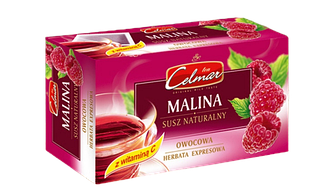 Чай фруктовий у пакетиках смачний якісний Mаліна з ароматом малини TM Celmar 20 шт*1,7г