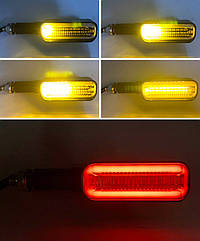 4шт мотоповоротники для мотоцикла світлодіодні бігаючі з ДХО ARMA