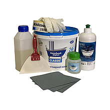 Жидкий наливной акрил Plastall с набором для реставрации ванн