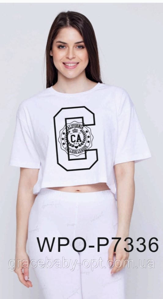 Футболка-топ жіноча оптом, Glo-story, XS,S,M,L,XL pp, № WPO-P7336