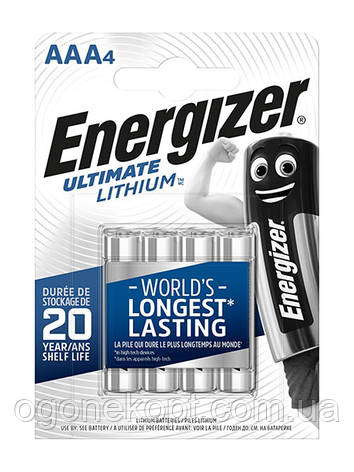 БАТАРЕЙКИ ENERGIZER® ULTIMATE LITHIUM AAА LR03, фото 1